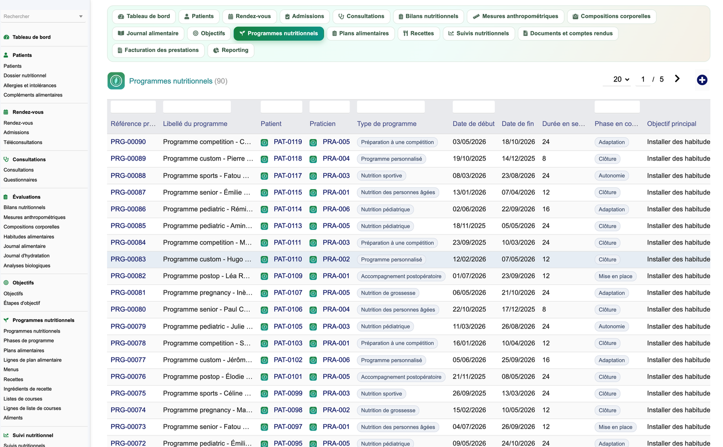 DoliResources - Dolibarr - 22_programmes_nutritionnels