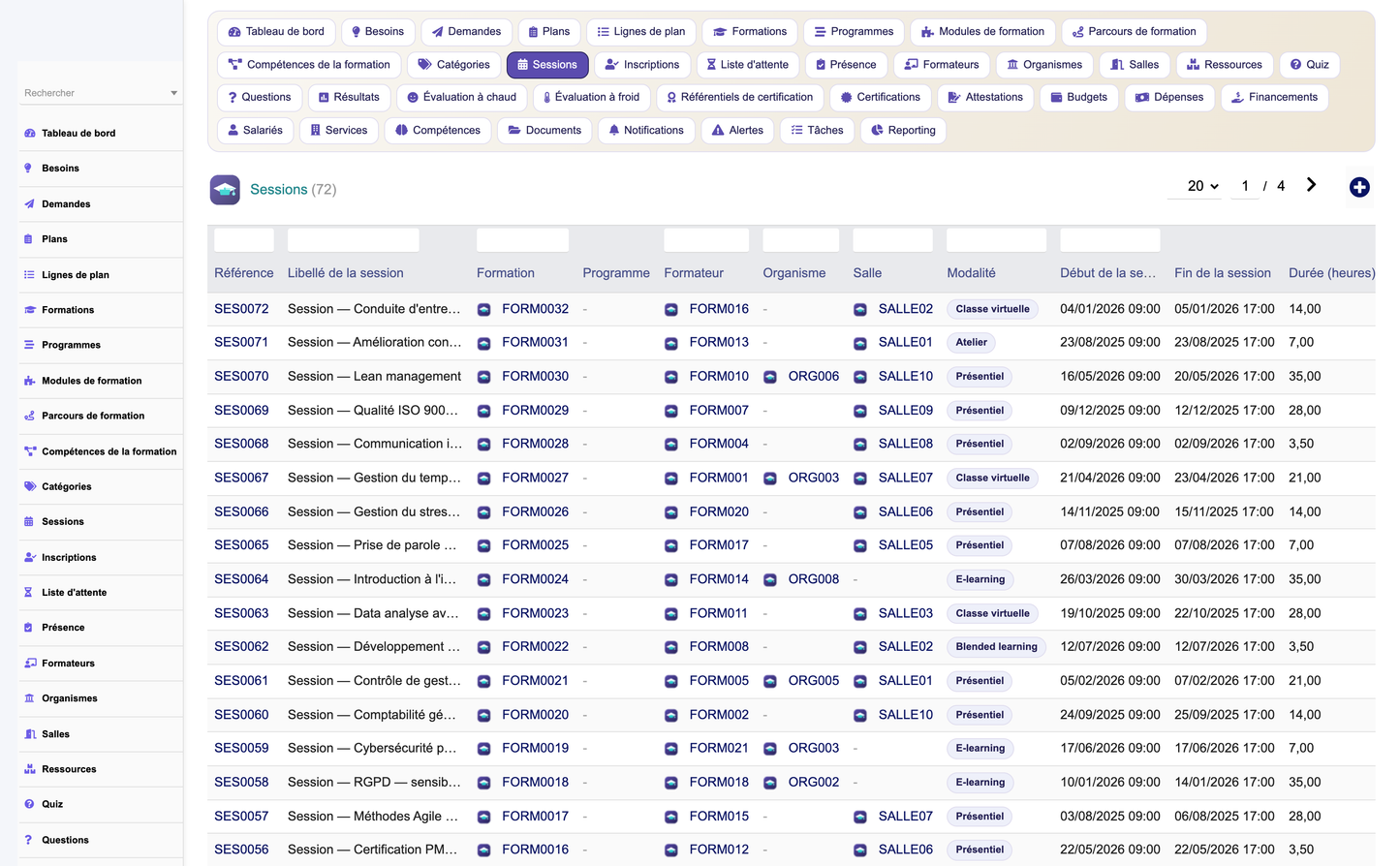HR Training Management - Dolibarr