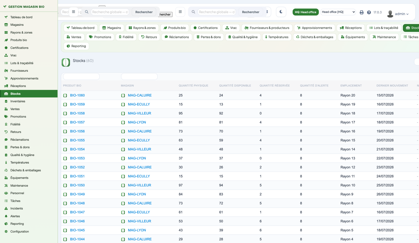 Organic Store Management for Dolibarr