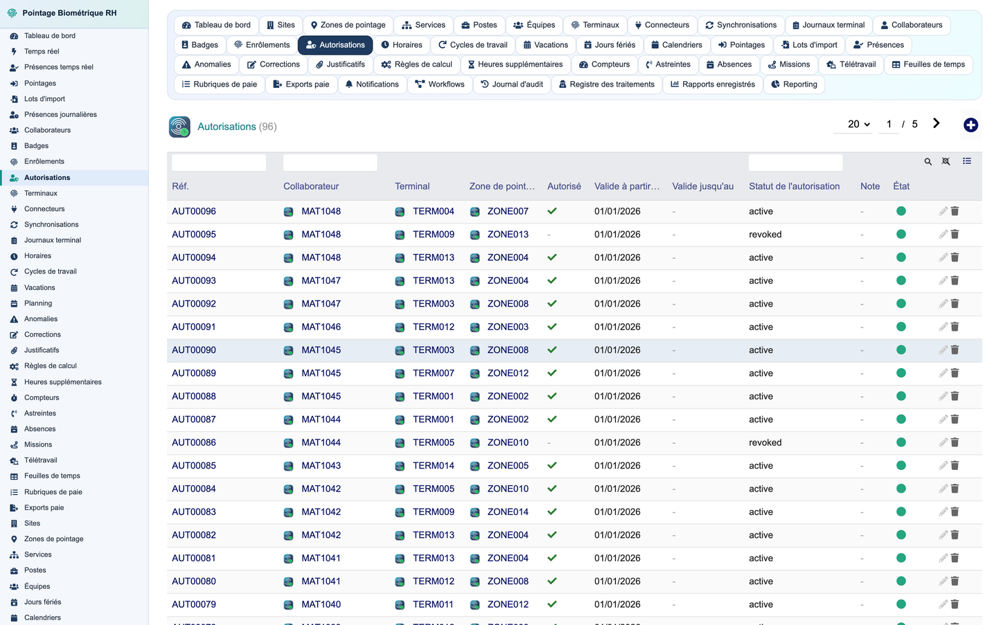Biometric Time & Attendance Management - Dolibarr