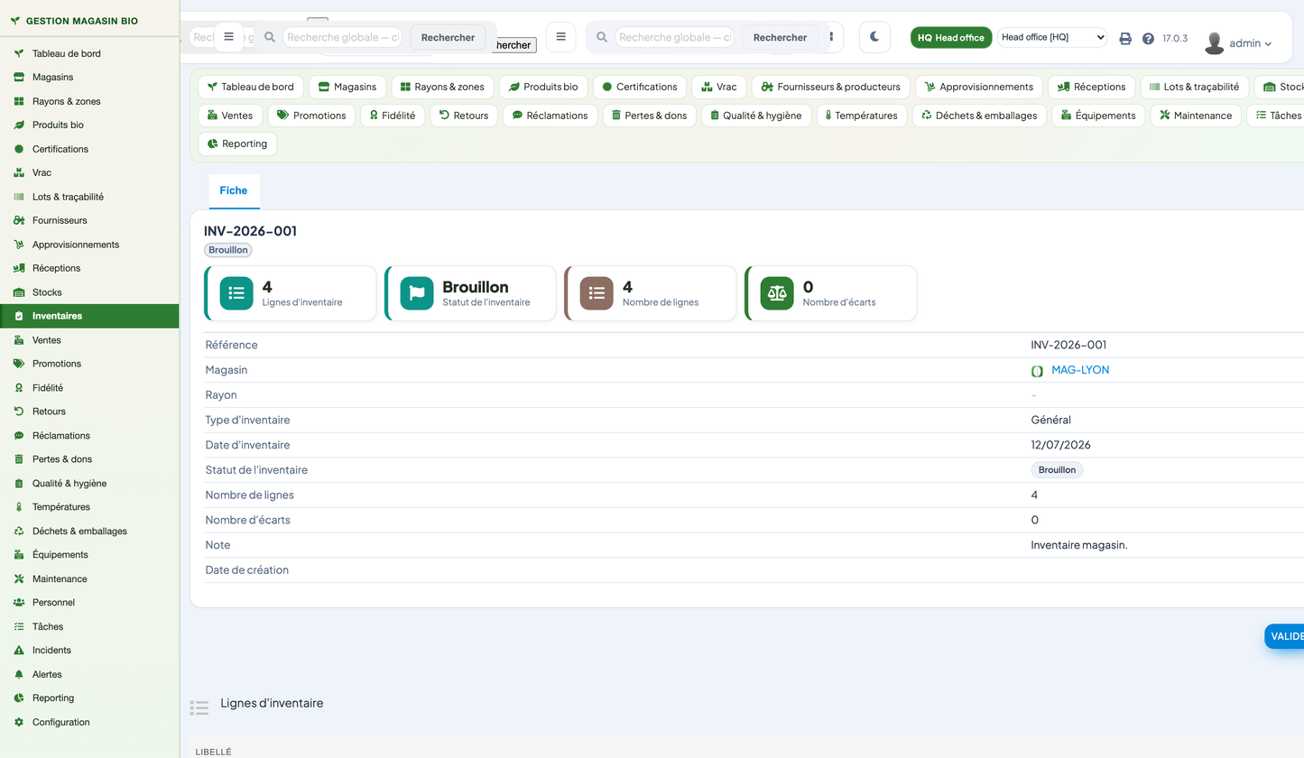 Organic Store Management for Dolibarr