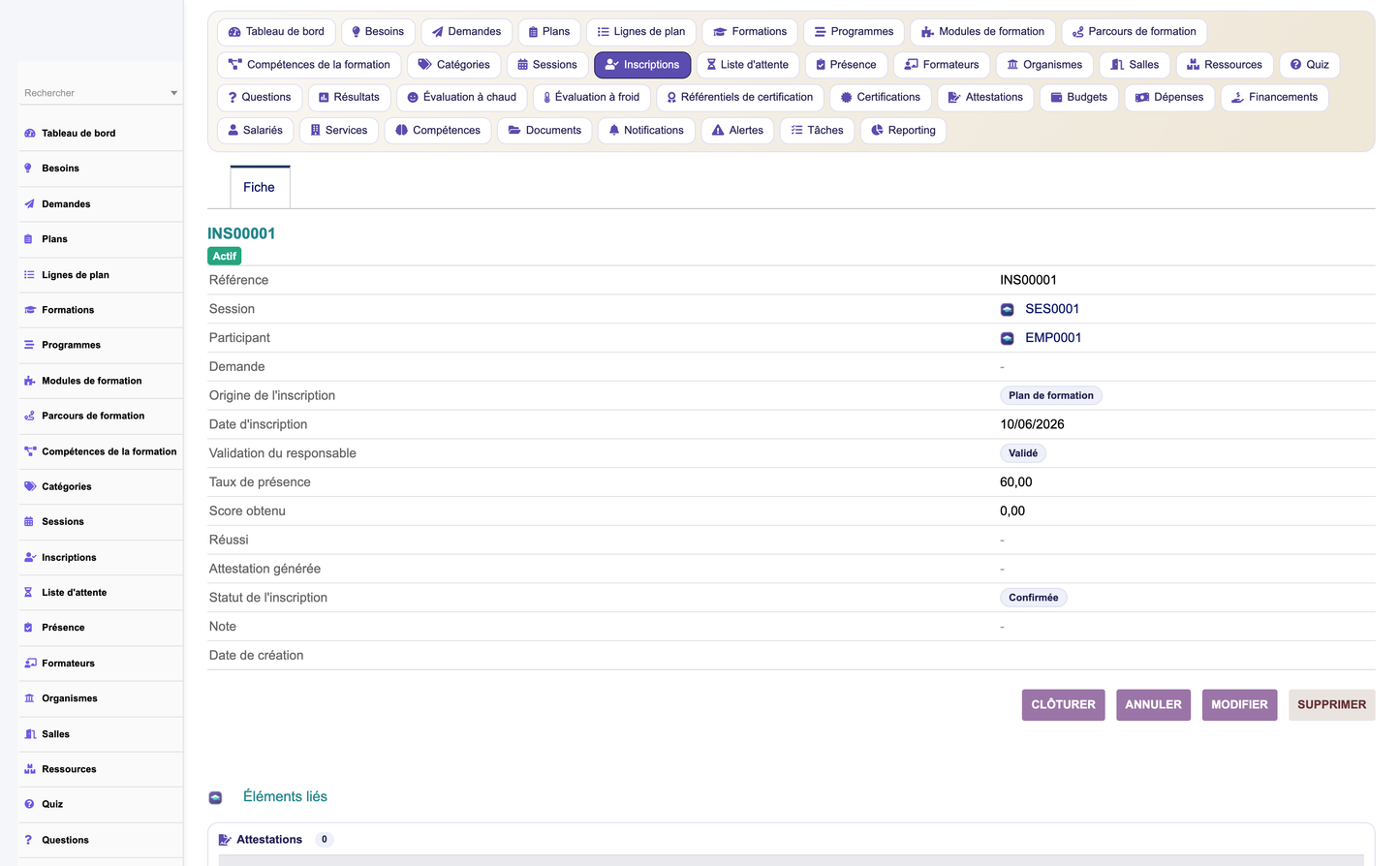 HR Training Management - Dolibarr