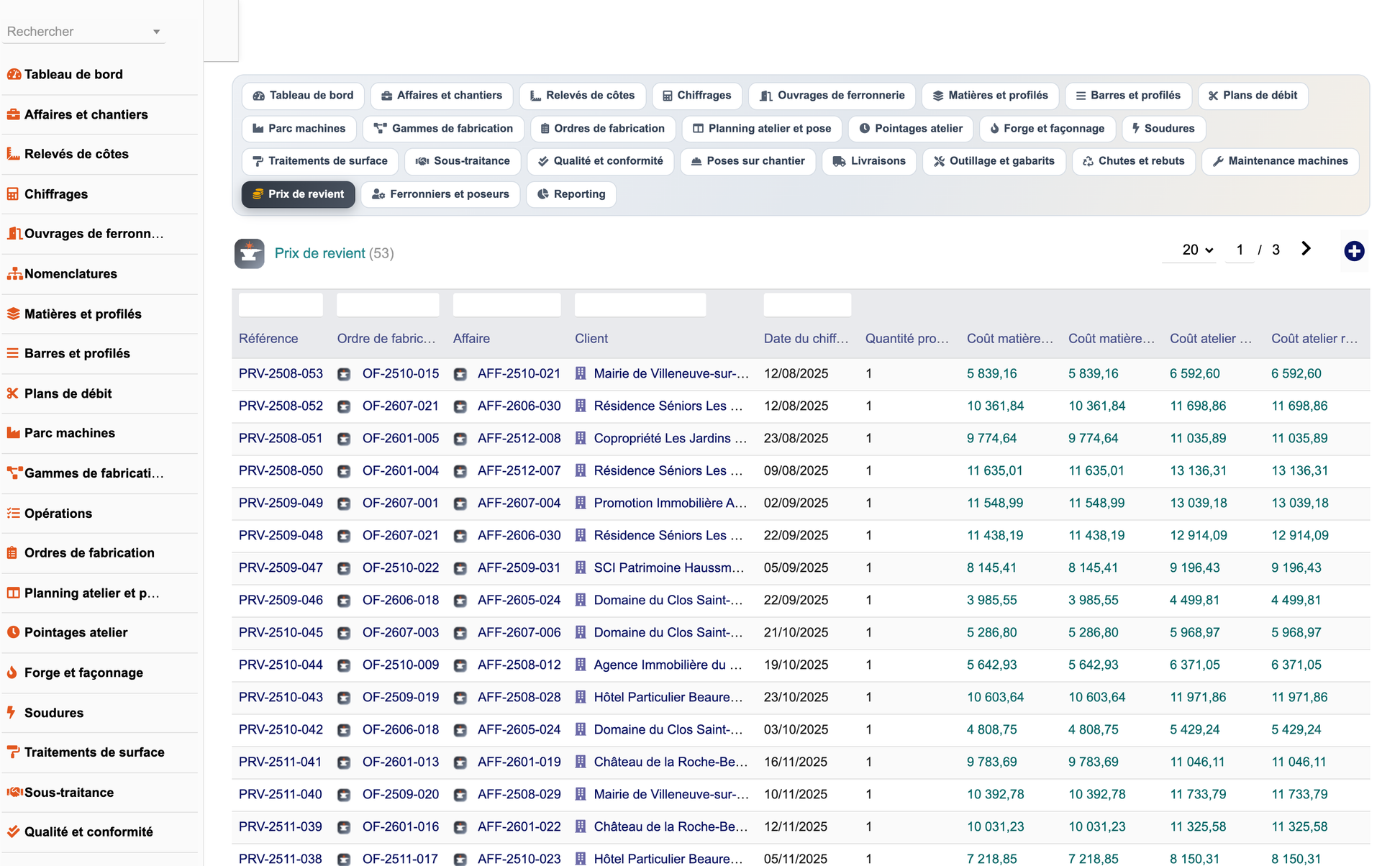 DoliResources - Dolibarr - 26_liste_costing