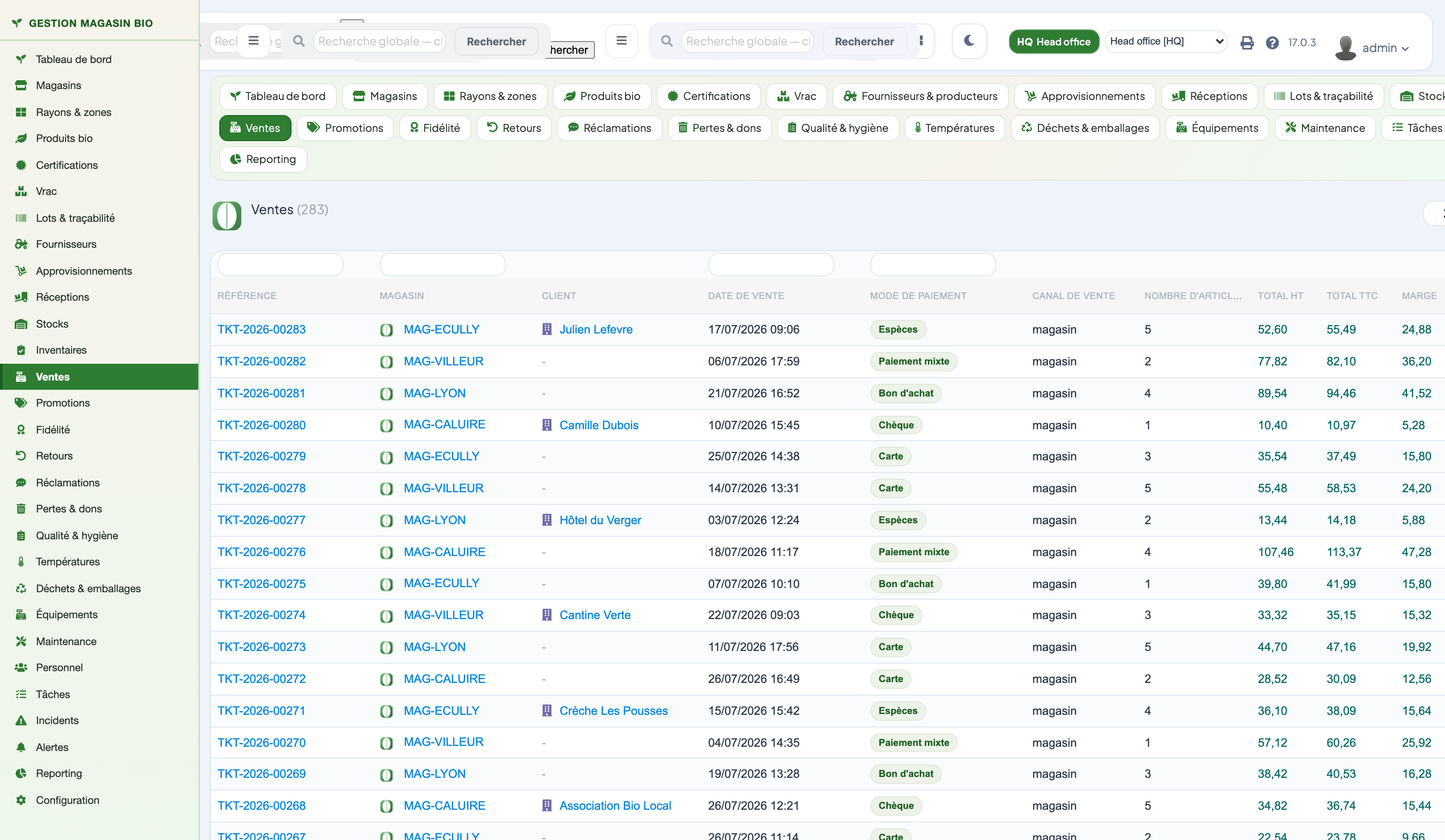 Organic Store Management for Dolibarr