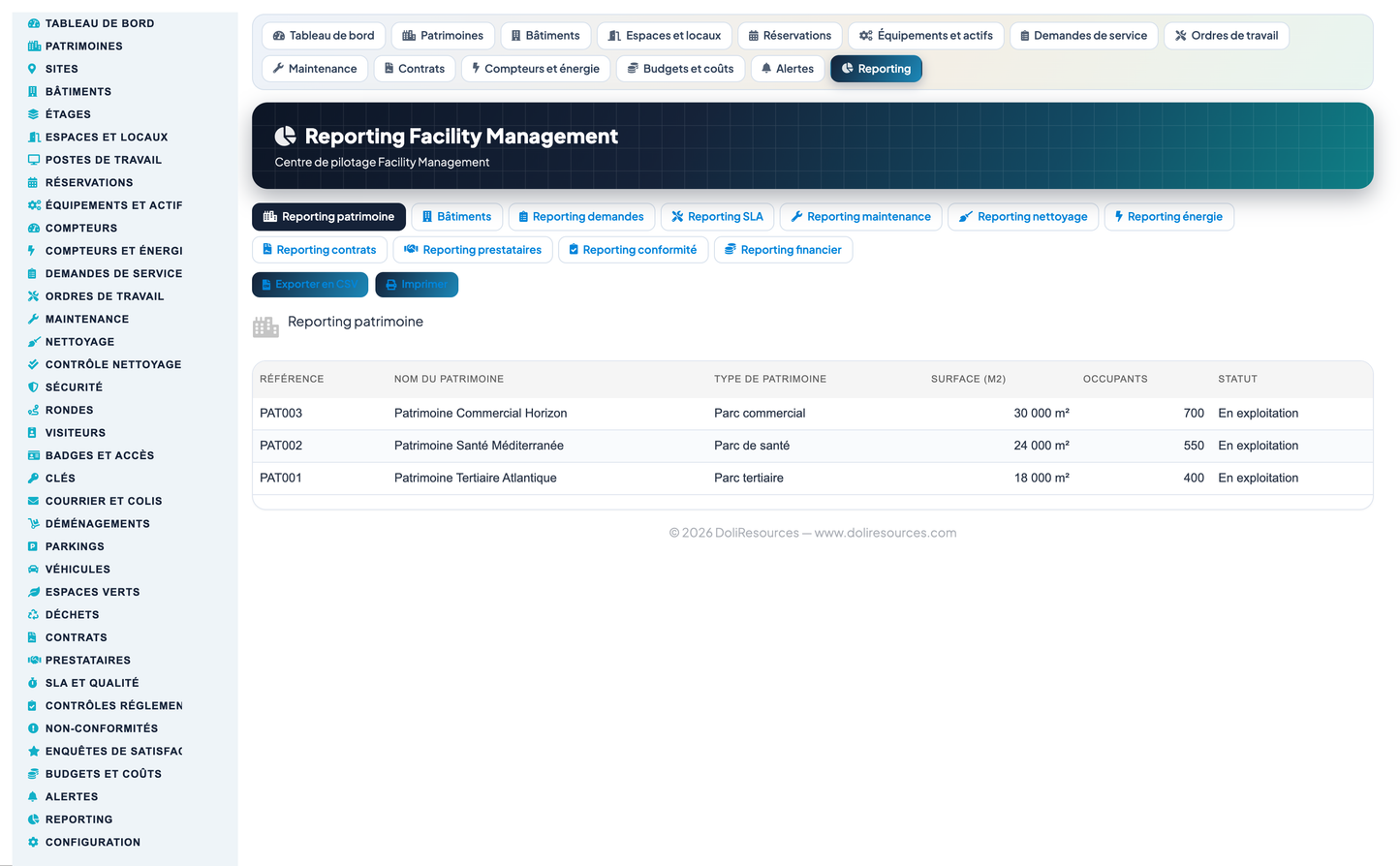 Facility Management Advanced - Dolibarr