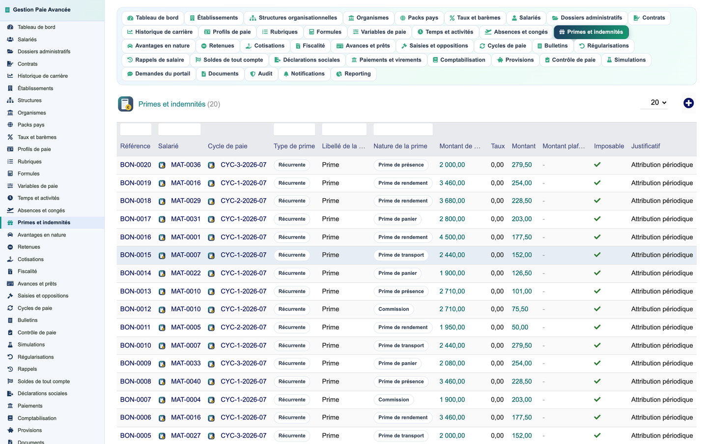 Advanced Payroll Management - Dolibarr