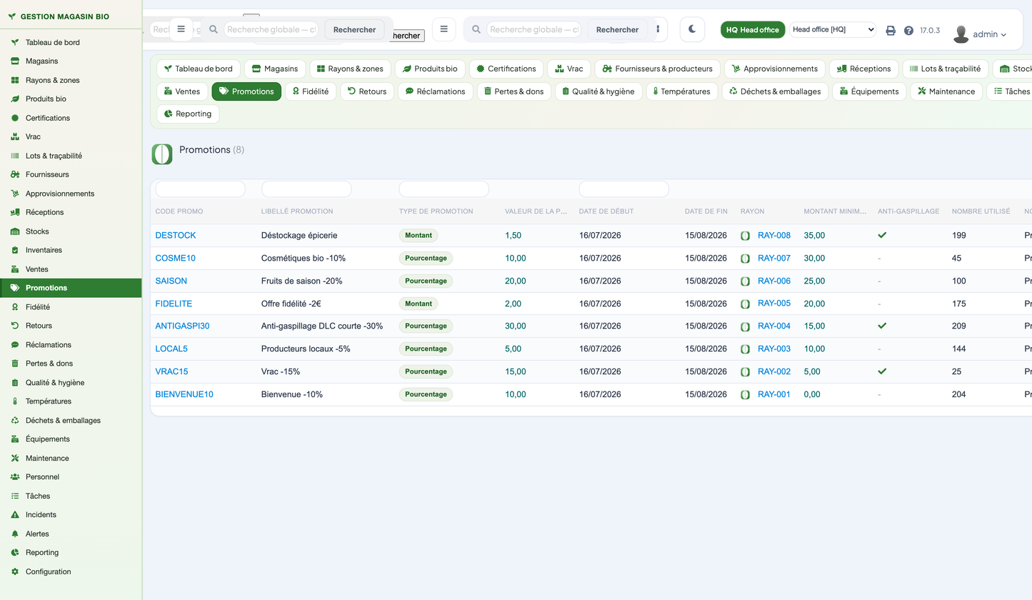 Organic Store Management for Dolibarr