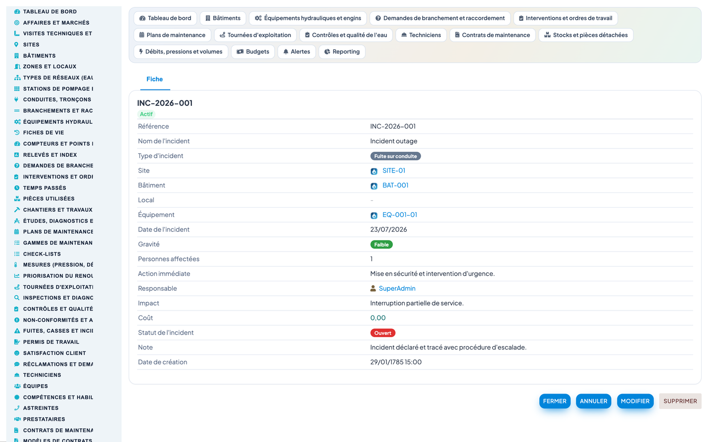 Wet Networks Management — Advanced - Dolibarr