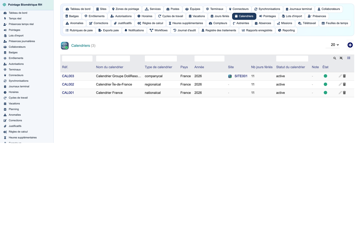 Biometric Time & Attendance Management - Dolibarr