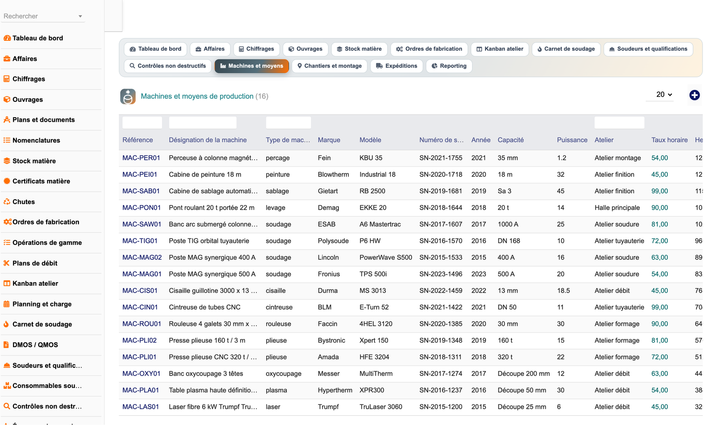 DoliResources - Dolibarr - 30_machines_liste