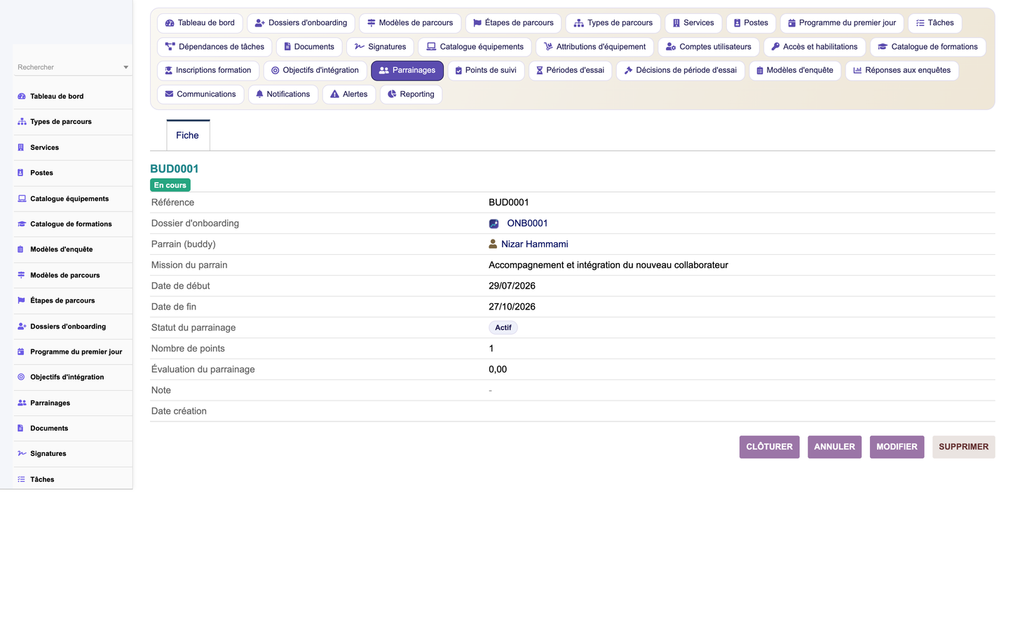 HR Onboarding Management  - Dolibarr