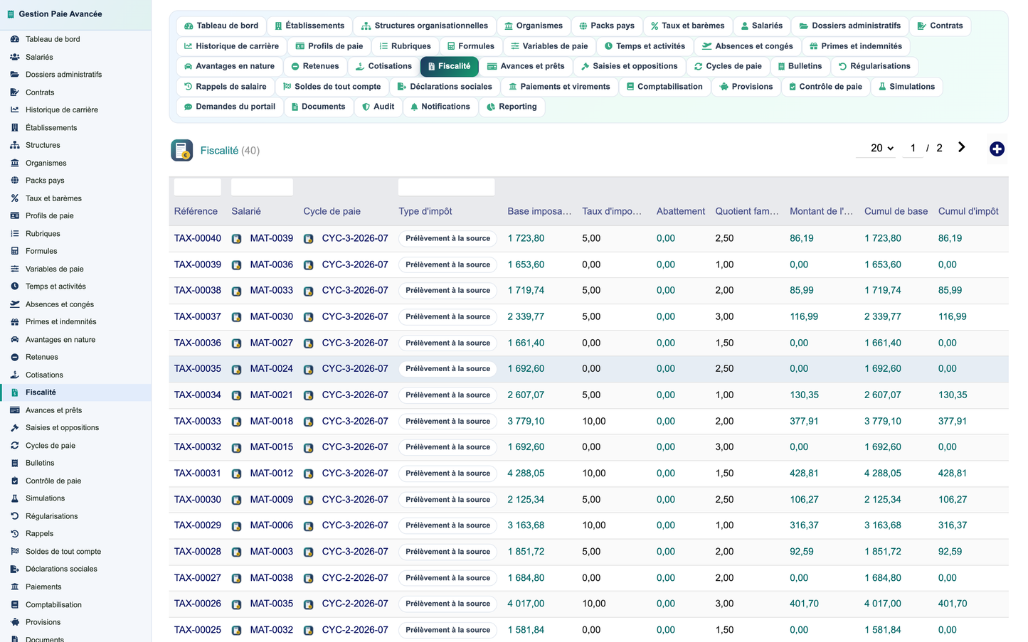 Advanced Payroll Management - Dolibarr