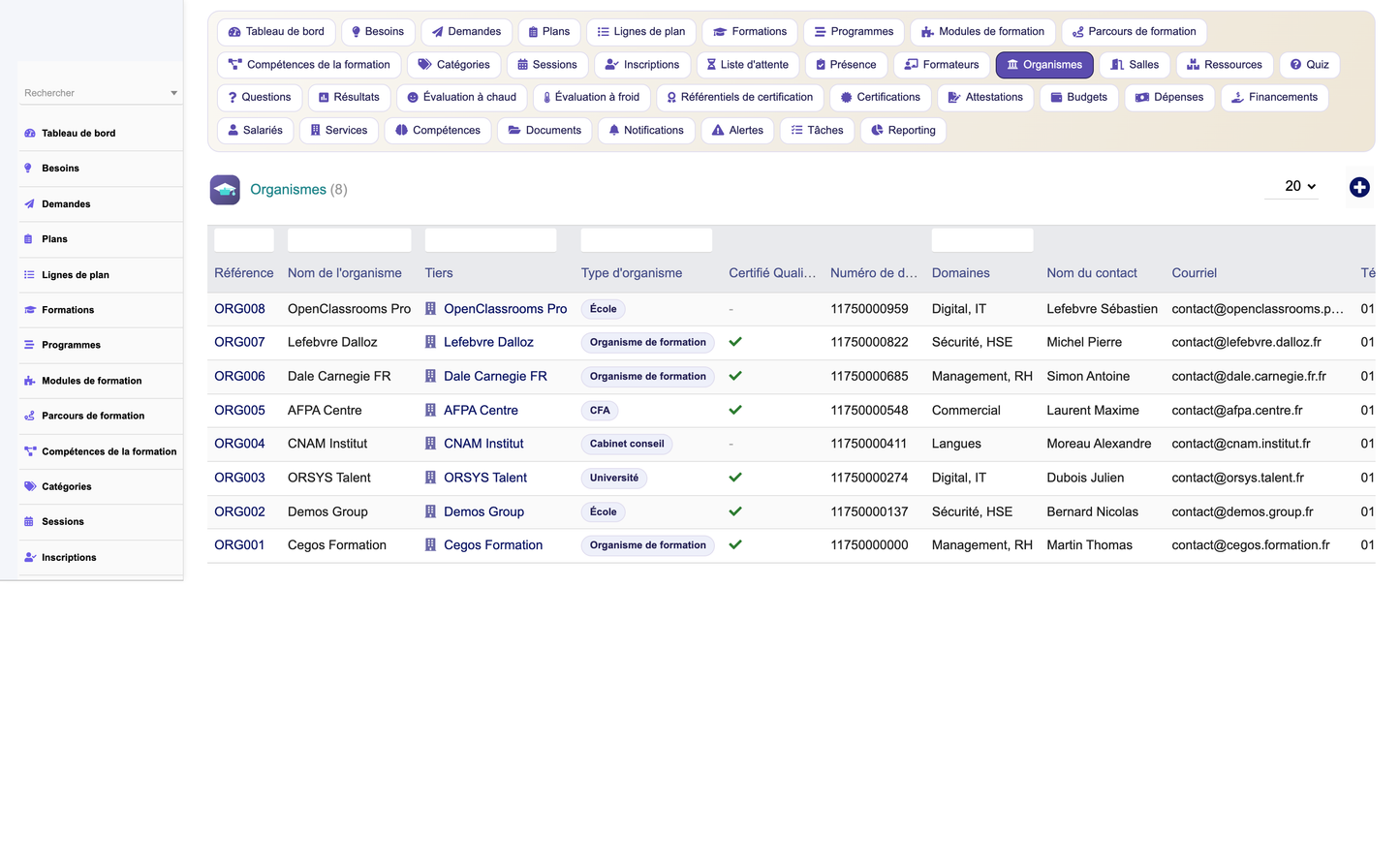 HR Training Management - Dolibarr