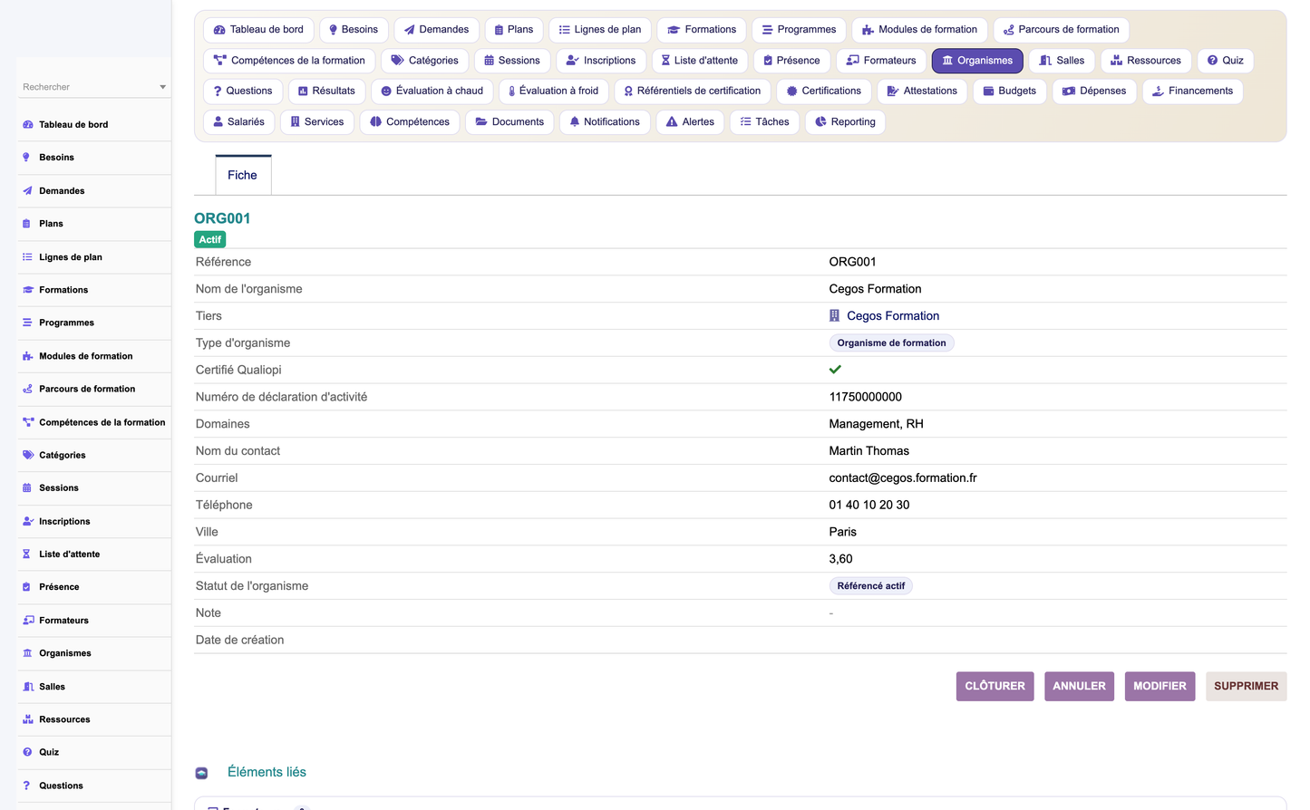 HR Training Management - Dolibarr