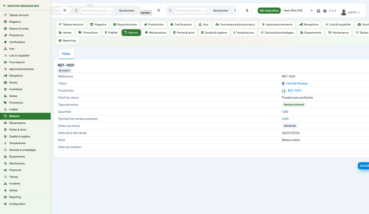 Organic Store Management for Dolibarr