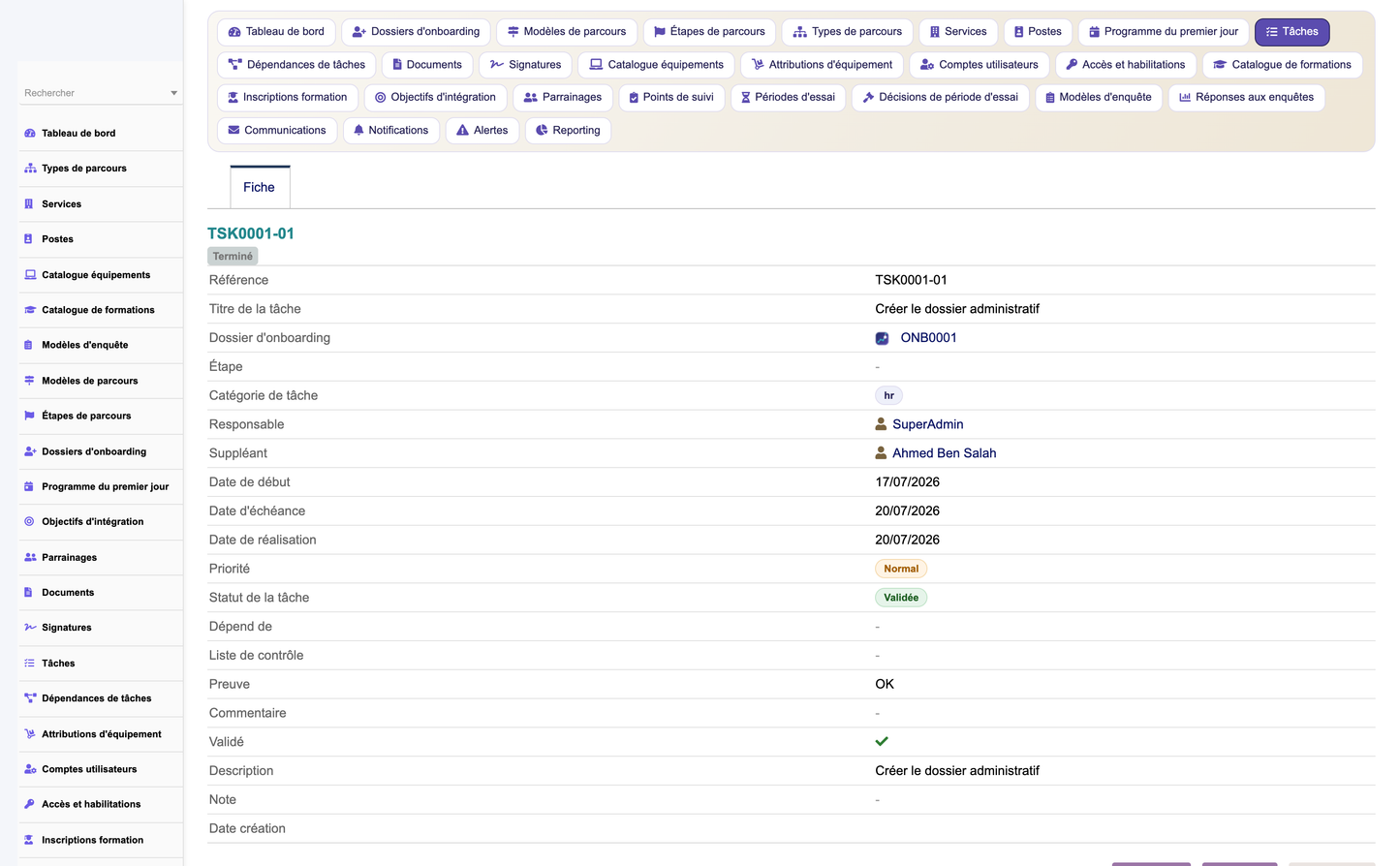 HR Onboarding Management  - Dolibarr