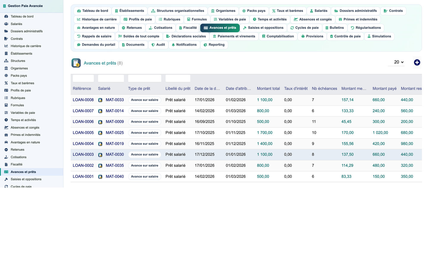Advanced Payroll Management - Dolibarr