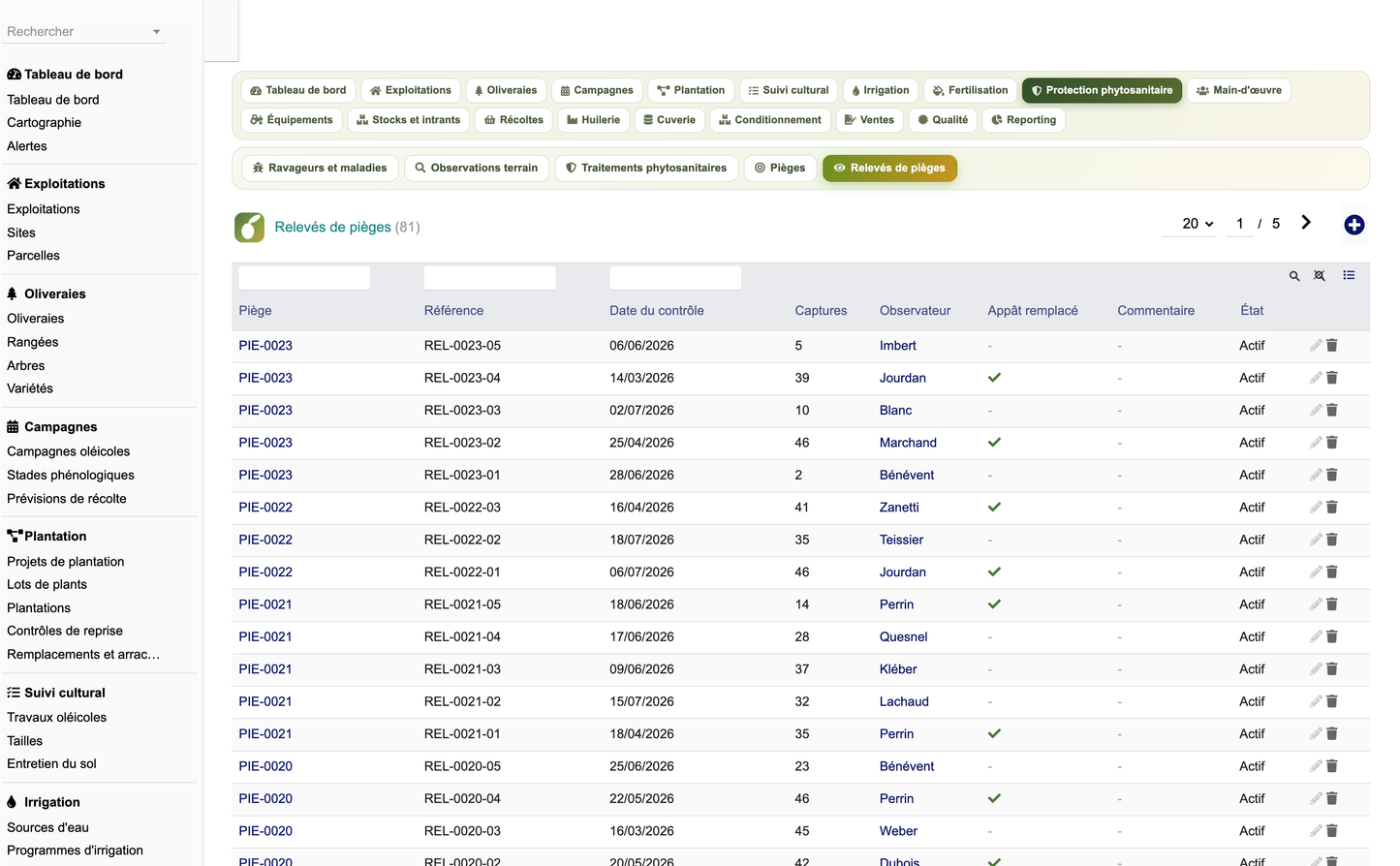 DoliResources - Dolibarr - 35_liste_releves_pieges