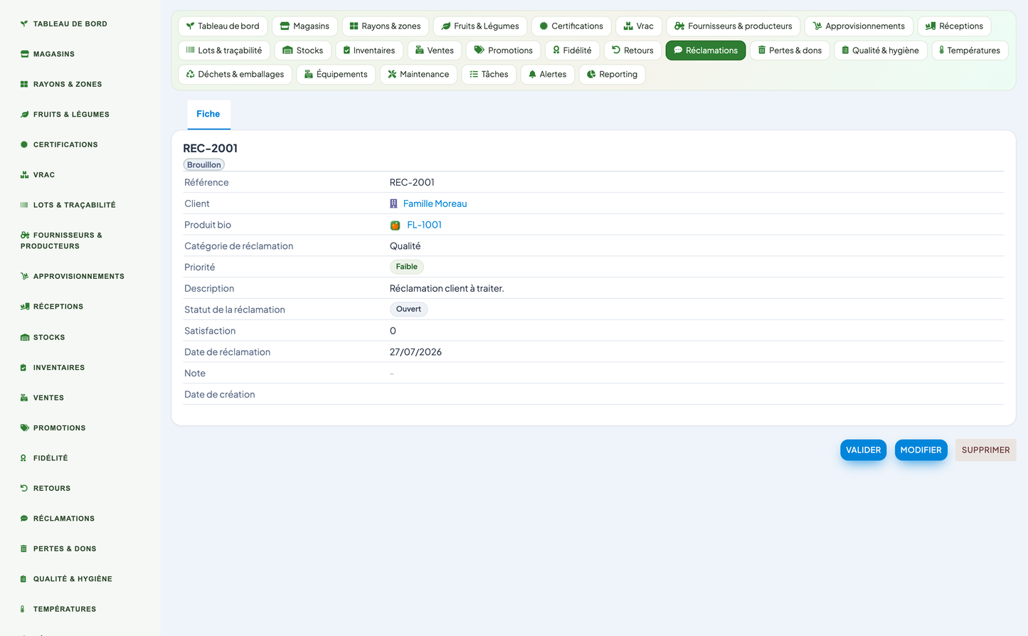 Greengrocer & Fruit-and-Vegetable Management - Dolibarr
