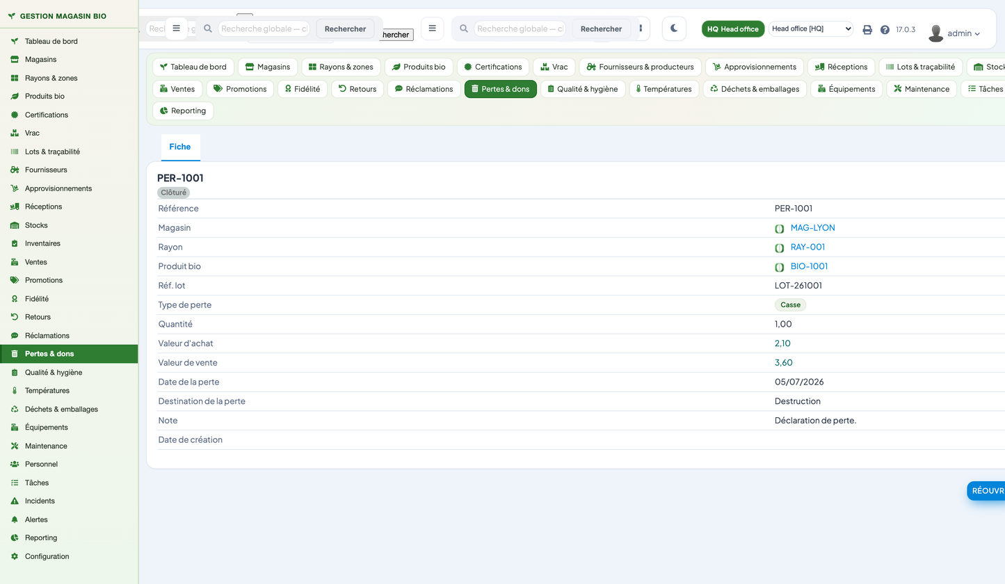 Organic Store Management for Dolibarr