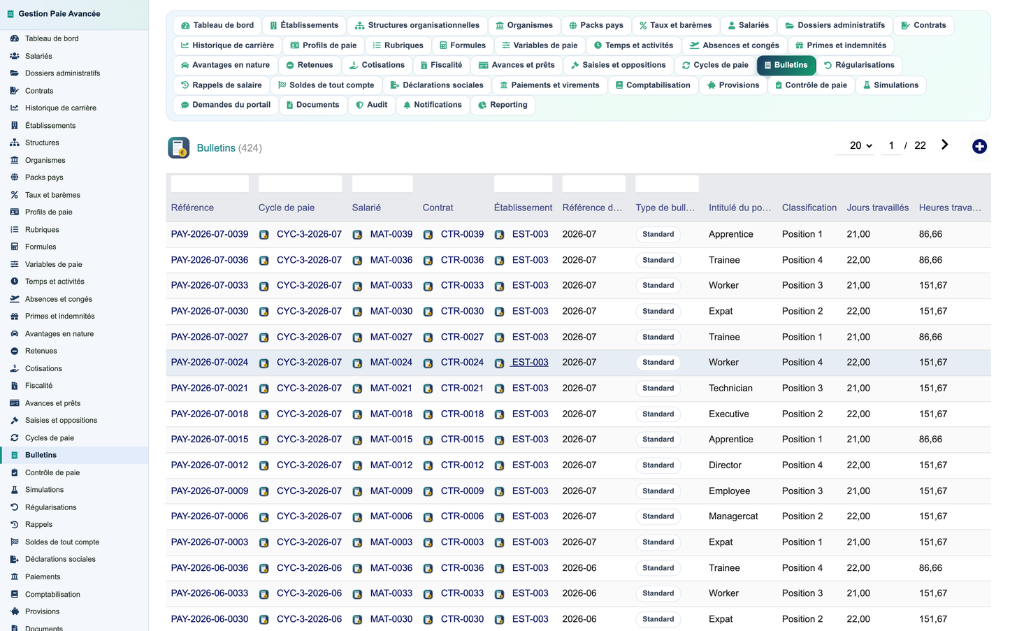 Advanced Payroll Management - Dolibarr