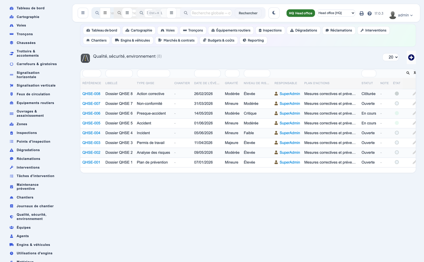Advanced Road & Street Asset Management for Dolibarr