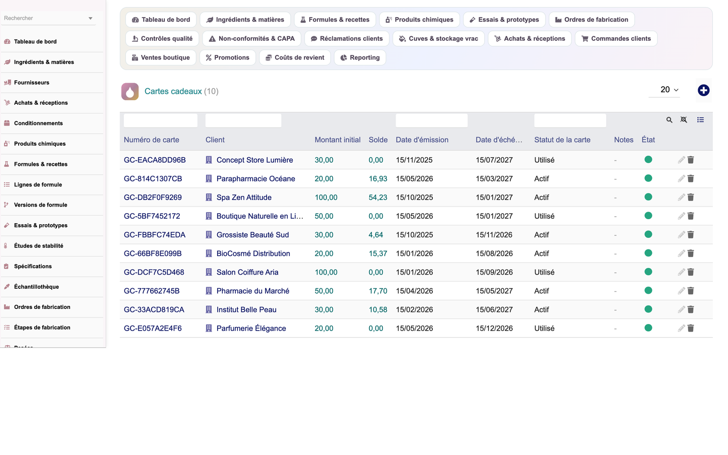 A complete Cosmetics ERP module for Dolibarr