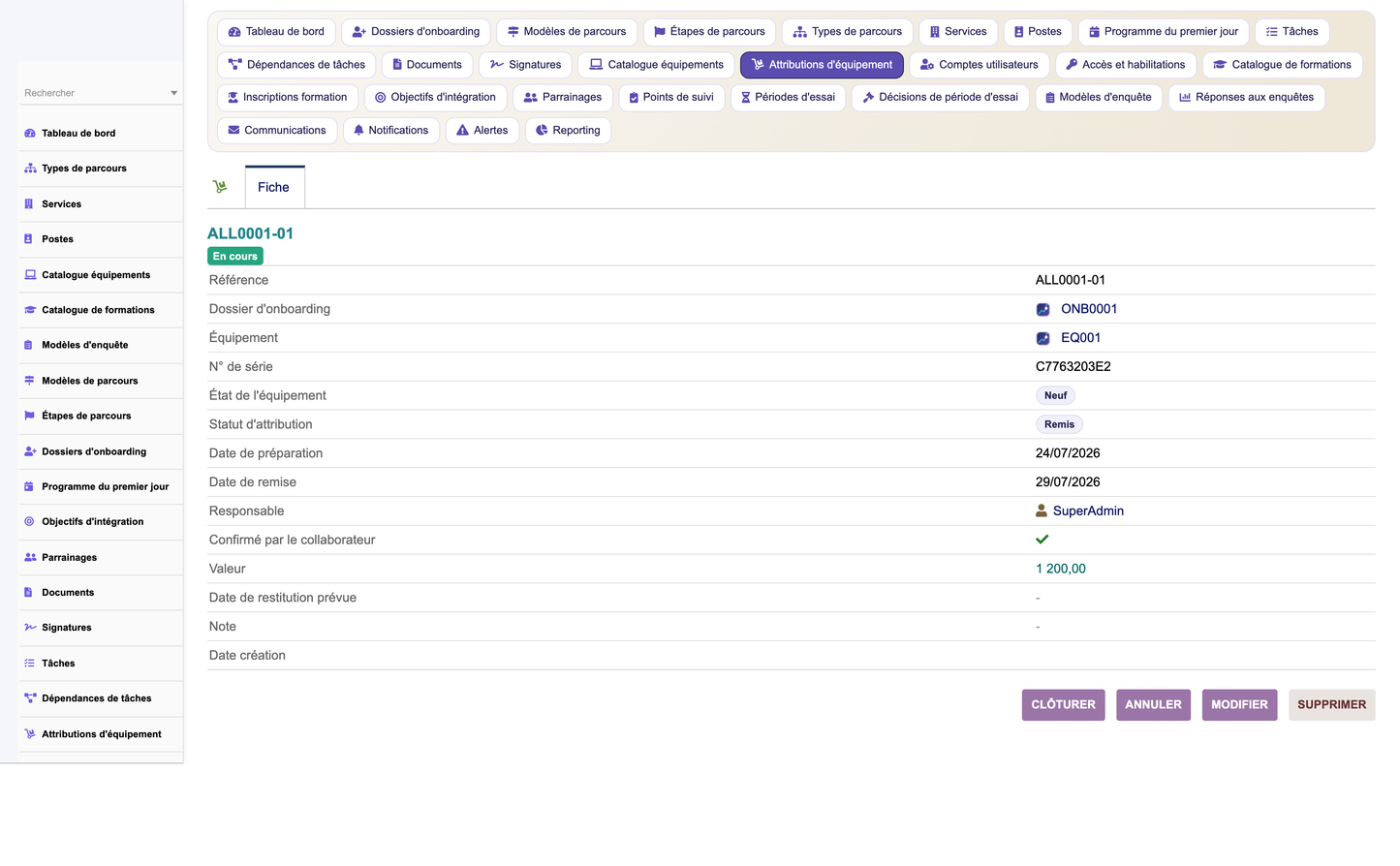 HR Onboarding Management  - Dolibarr