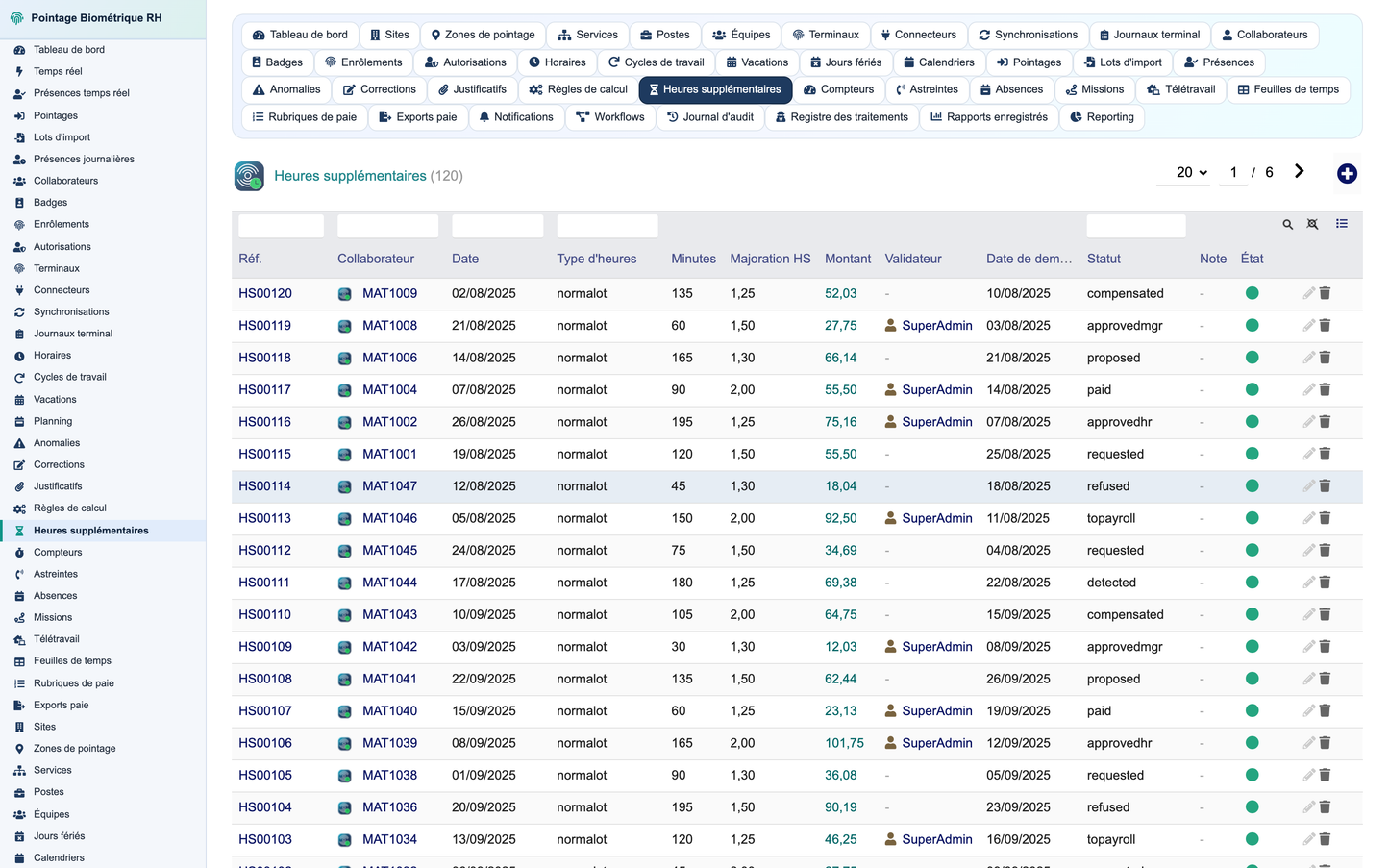 Biometric Time & Attendance Management - Dolibarr