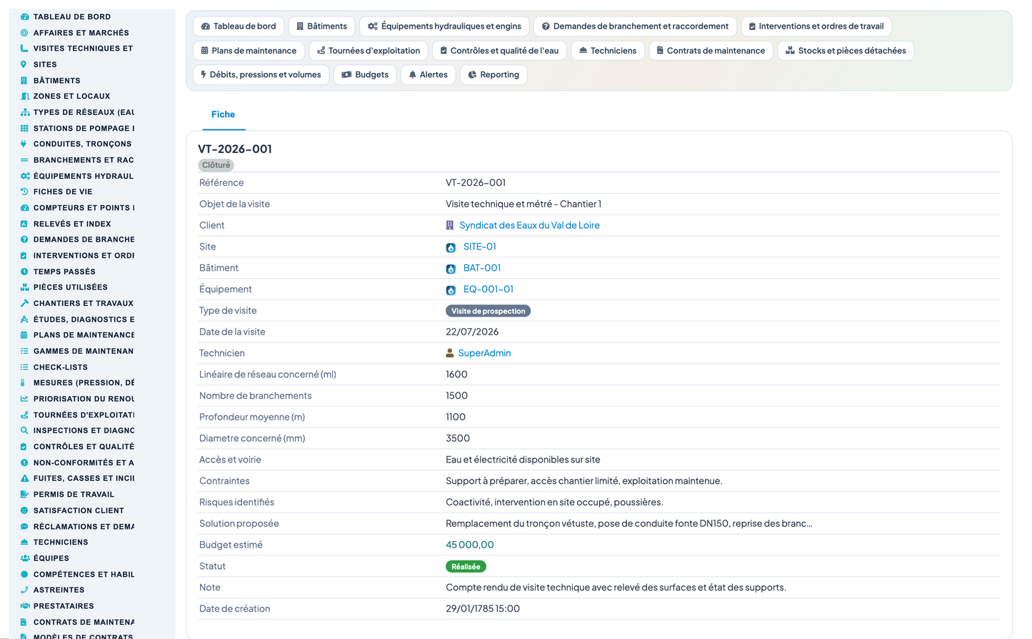 Wet Networks Management — Advanced - Dolibarr