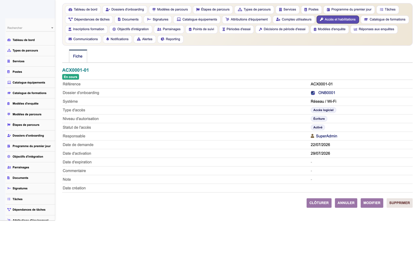 HR Onboarding Management  - Dolibarr