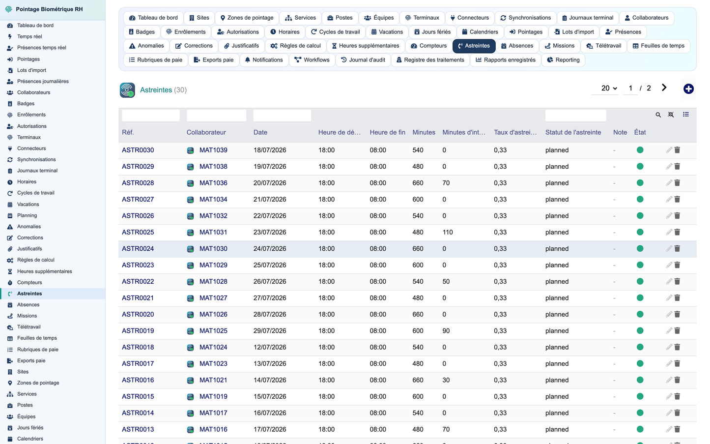 Biometric Time & Attendance Management - Dolibarr