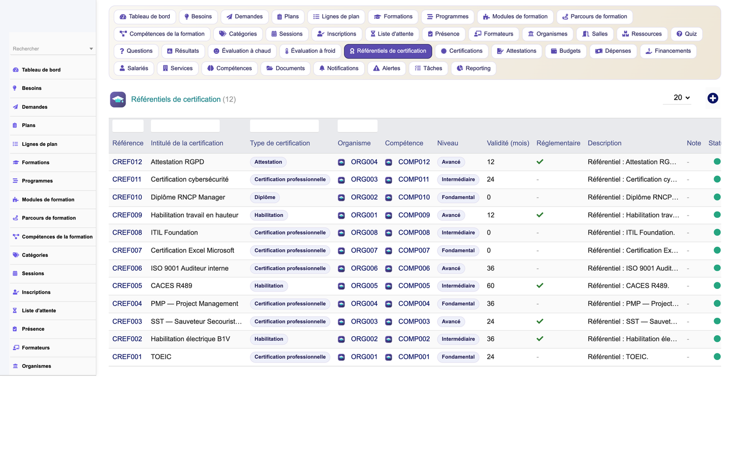 HR Training Management - Dolibarr