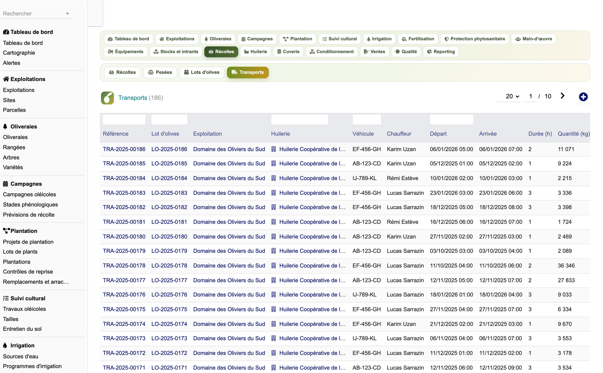 DoliResources - Dolibarr - 43_liste_transports