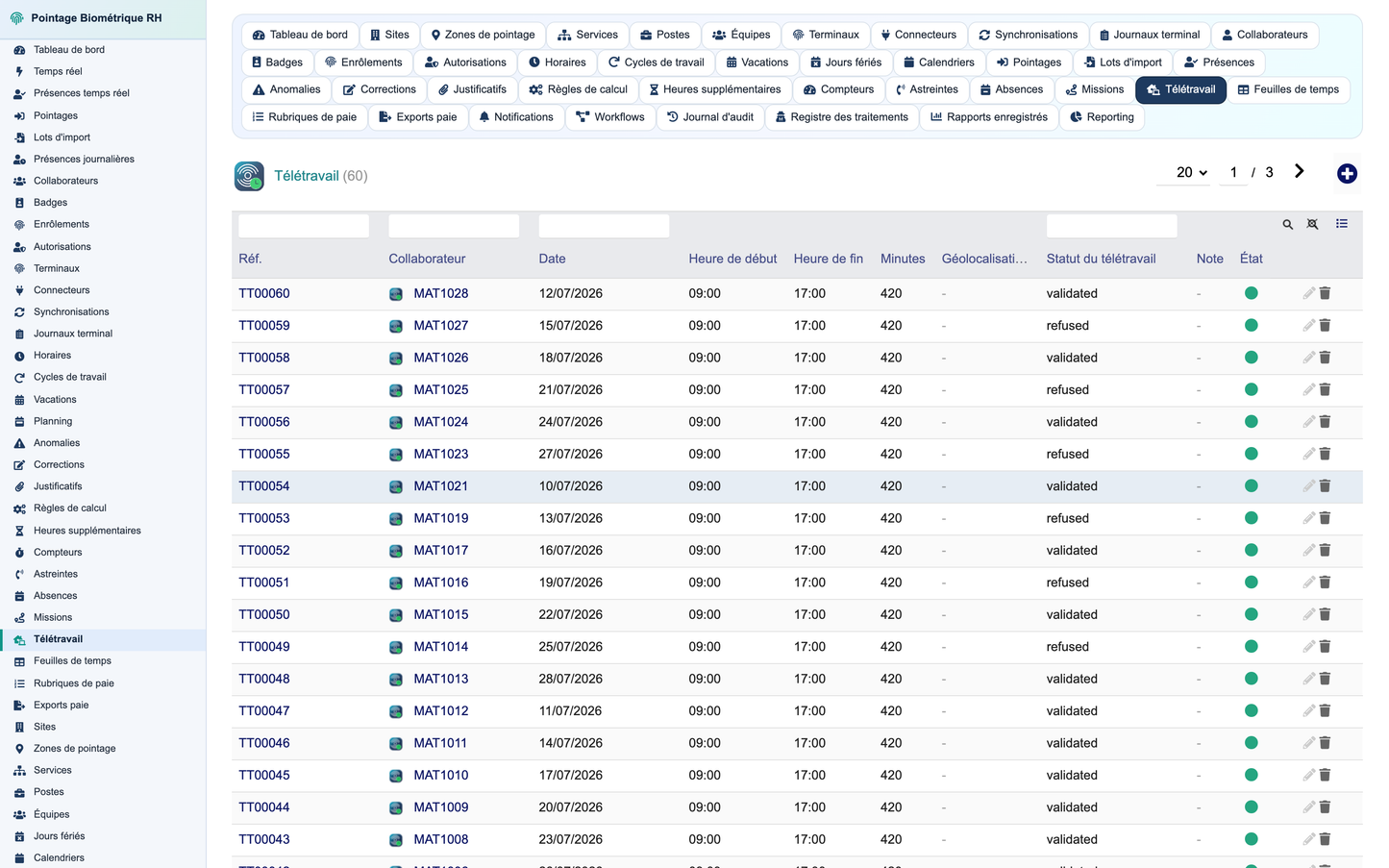 Biometric Time & Attendance Management - Dolibarr