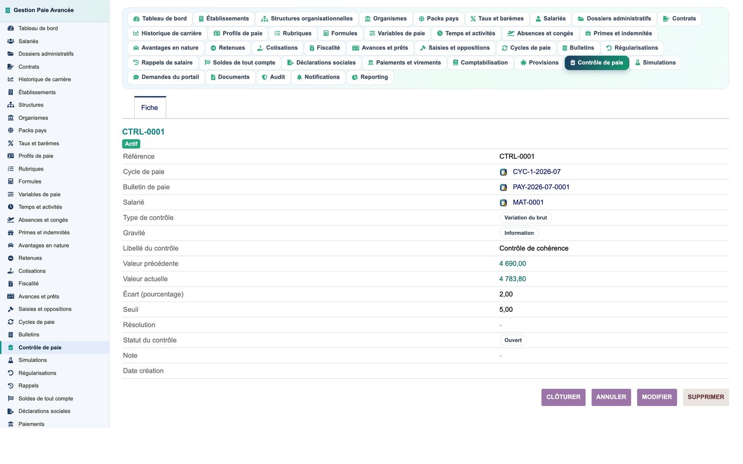Advanced Payroll Management - Dolibarr