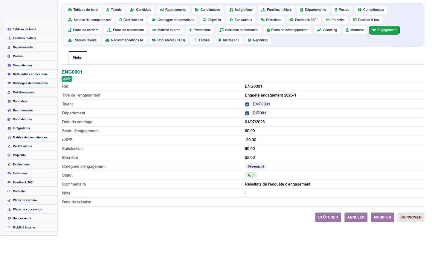 HR Performance Evaluation Management - Dolibarr