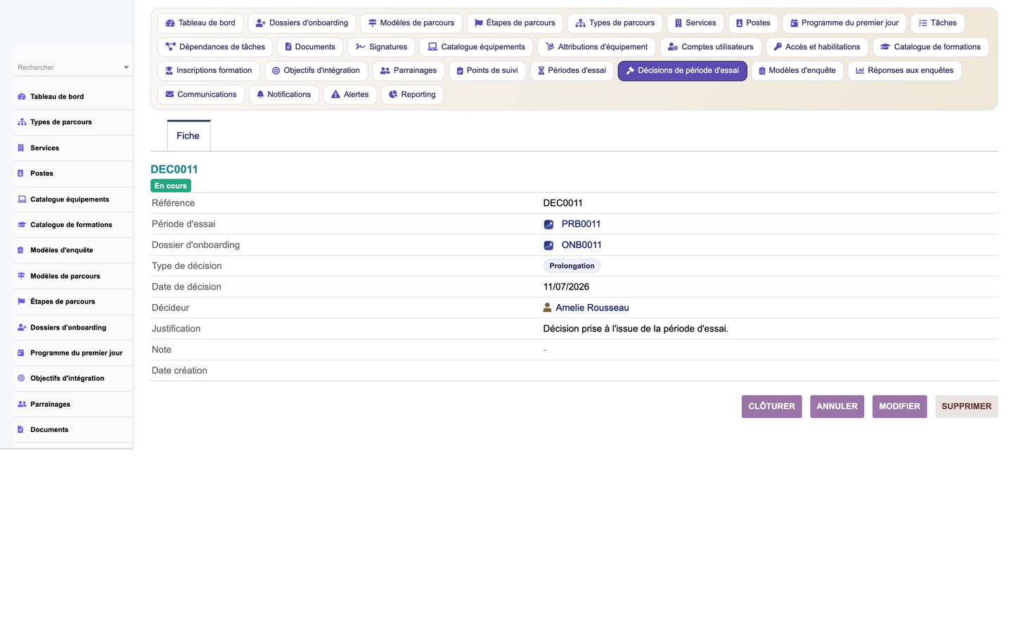 HR Onboarding Management  - Dolibarr