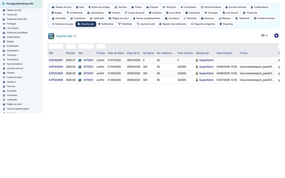 Biometric Time & Attendance Management - Dolibarr