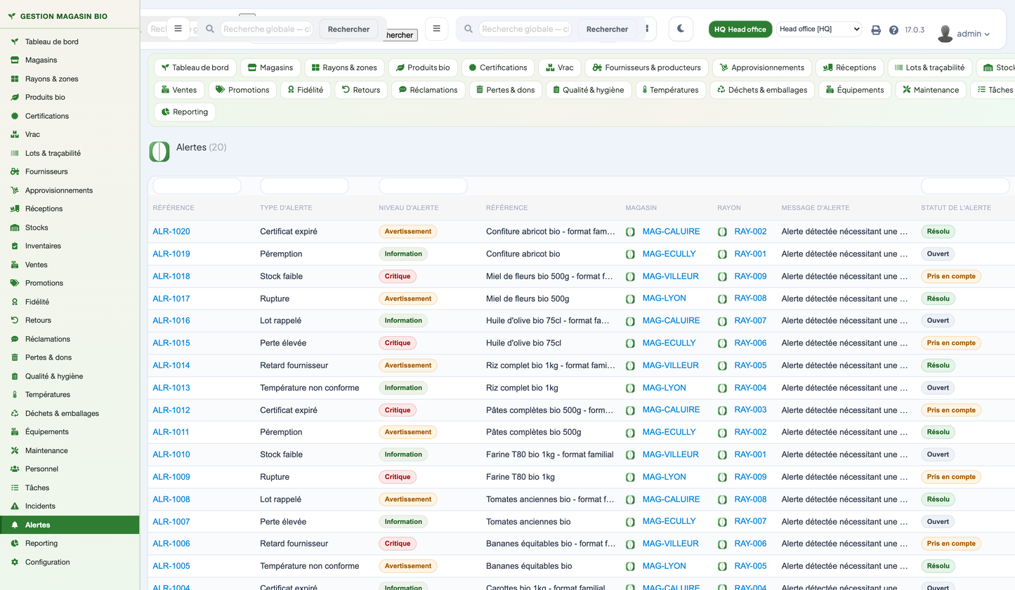 Organic Store Management for Dolibarr