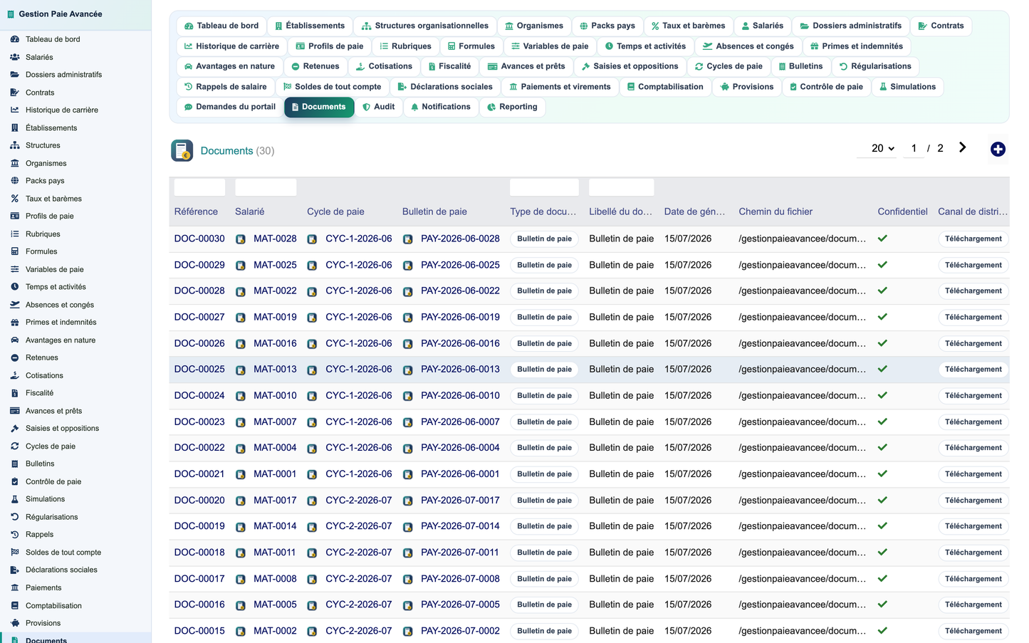 Advanced Payroll Management - Dolibarr