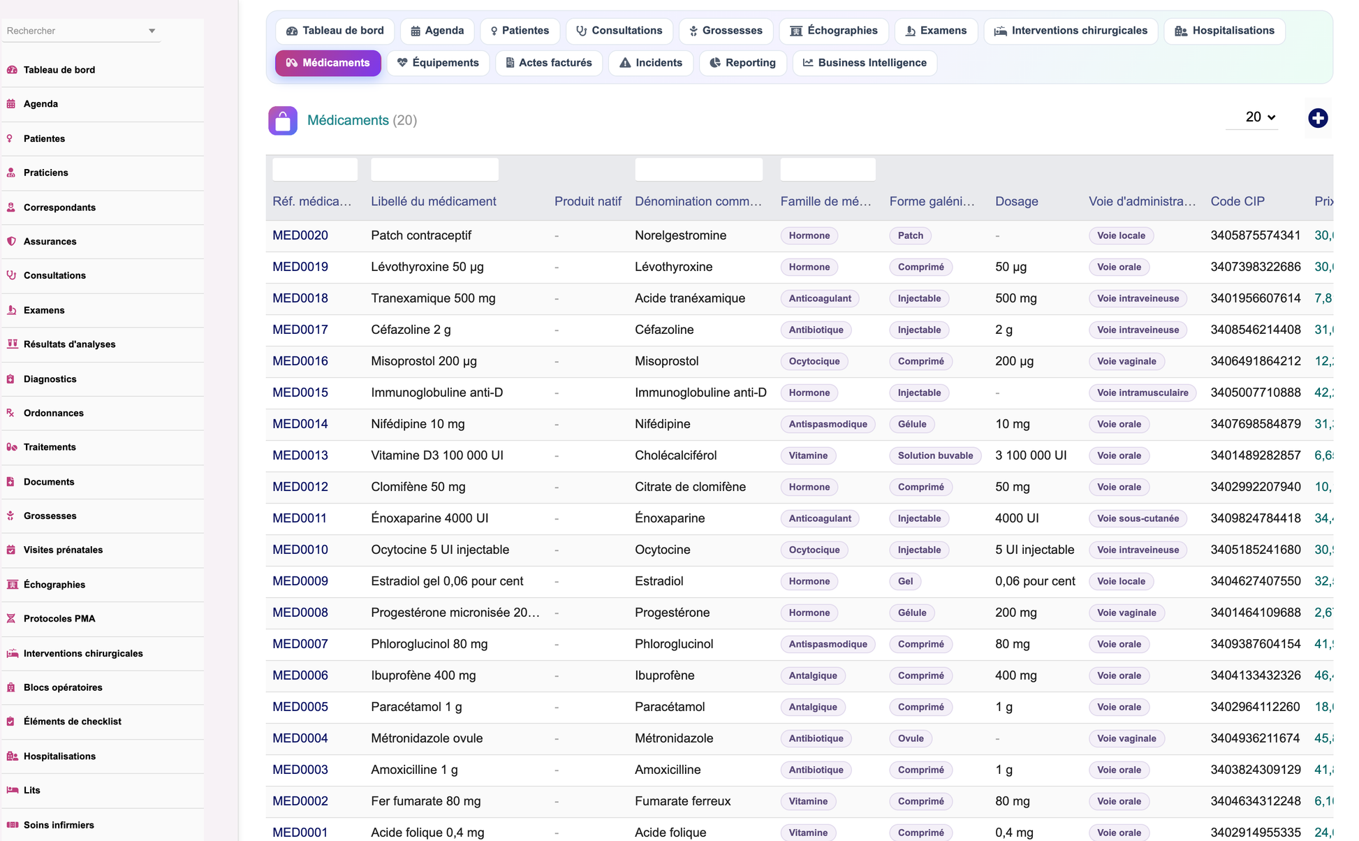 DoliResources - Dolibarr - 54_list_gynmedication