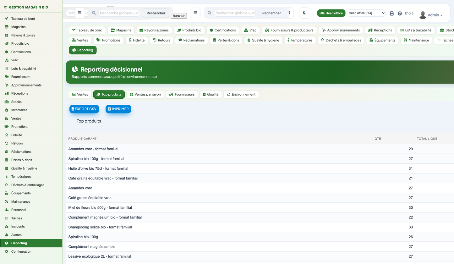 Organic Store Management for Dolibarr