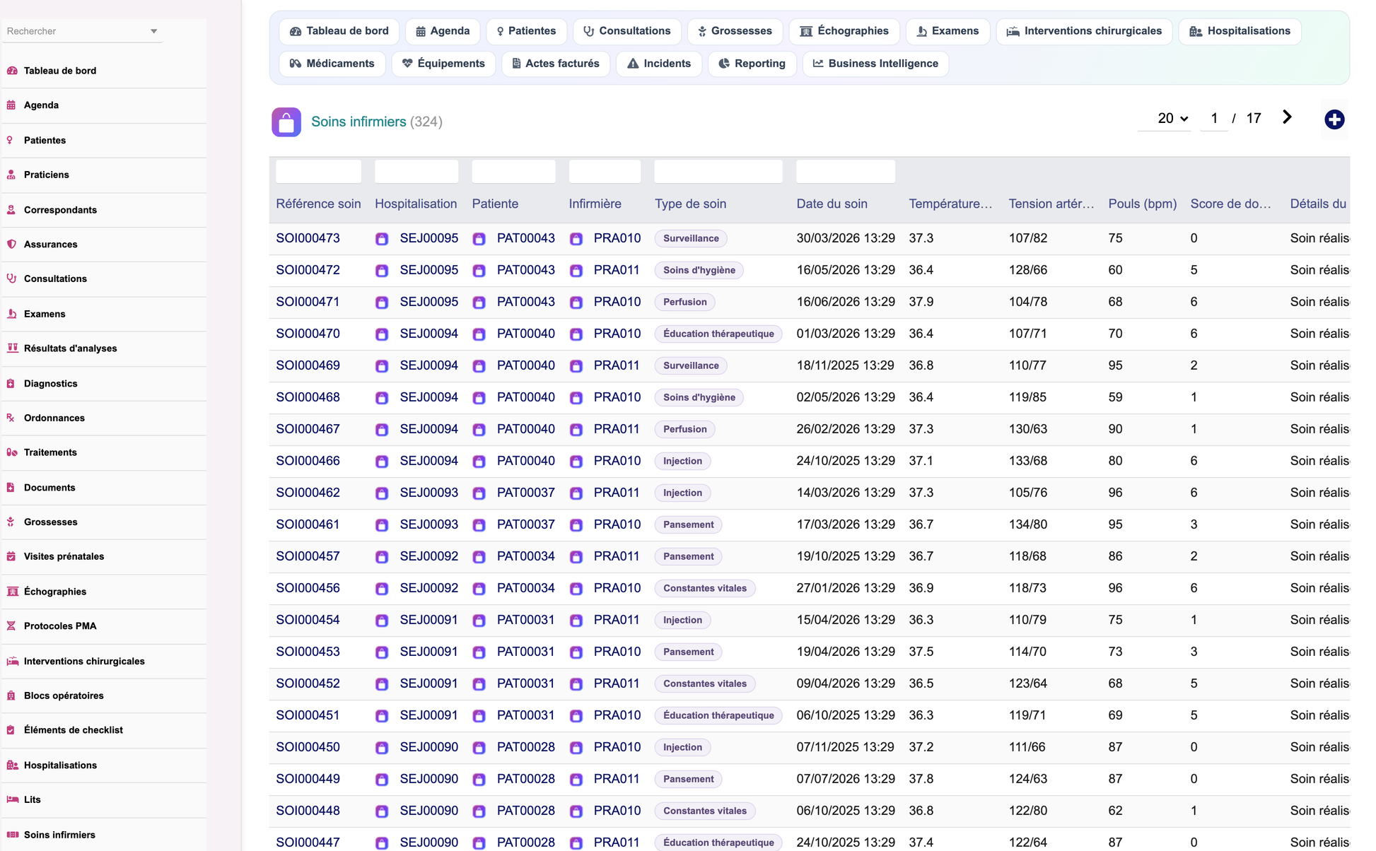 DoliResources - Dolibarr - 56_list_gynnursingcare