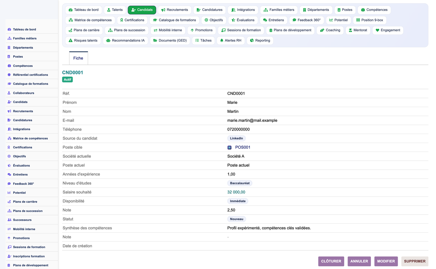 HR Performance Evaluation Management - Dolibarr