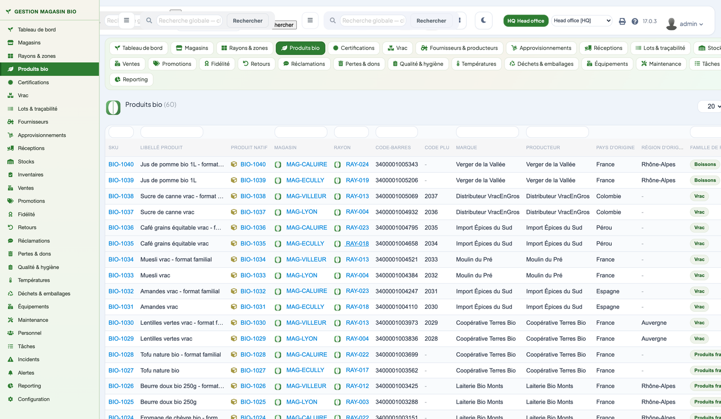 Organic Store Management for Dolibarr