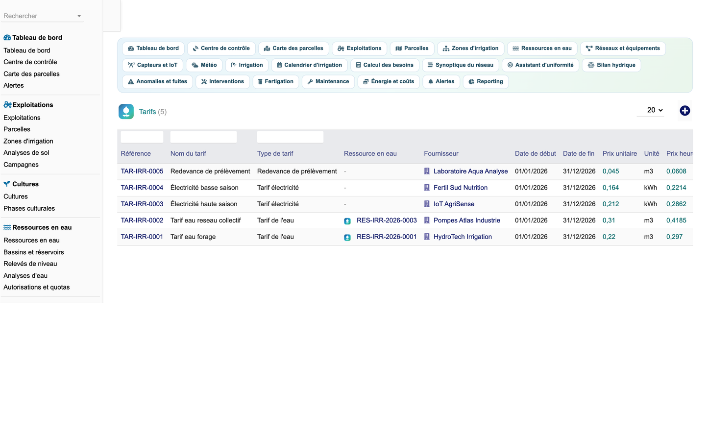 DoliResources - Dolibarr - 87_tarifs
