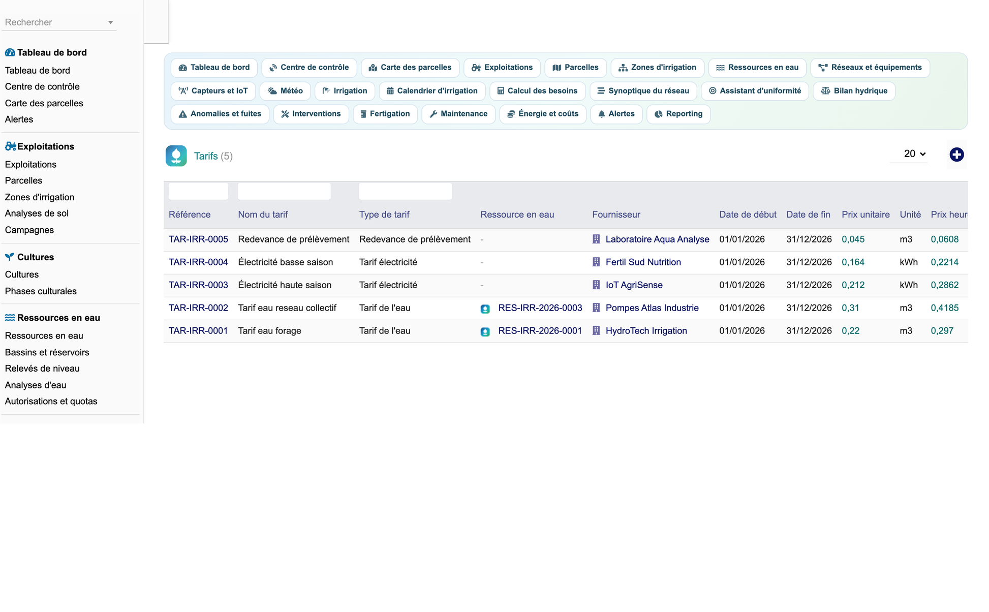 DoliResources - Dolibarr - 87_tarifs