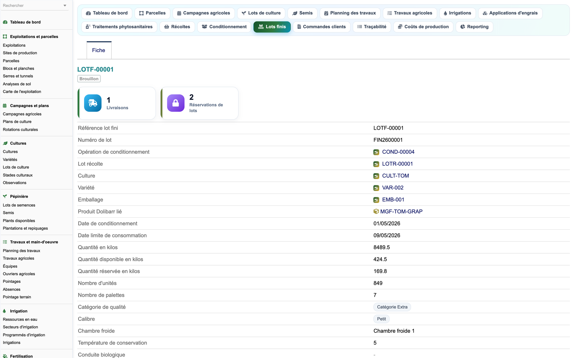 DoliResources - Dolibarr - B3b_fiche_lot_fini