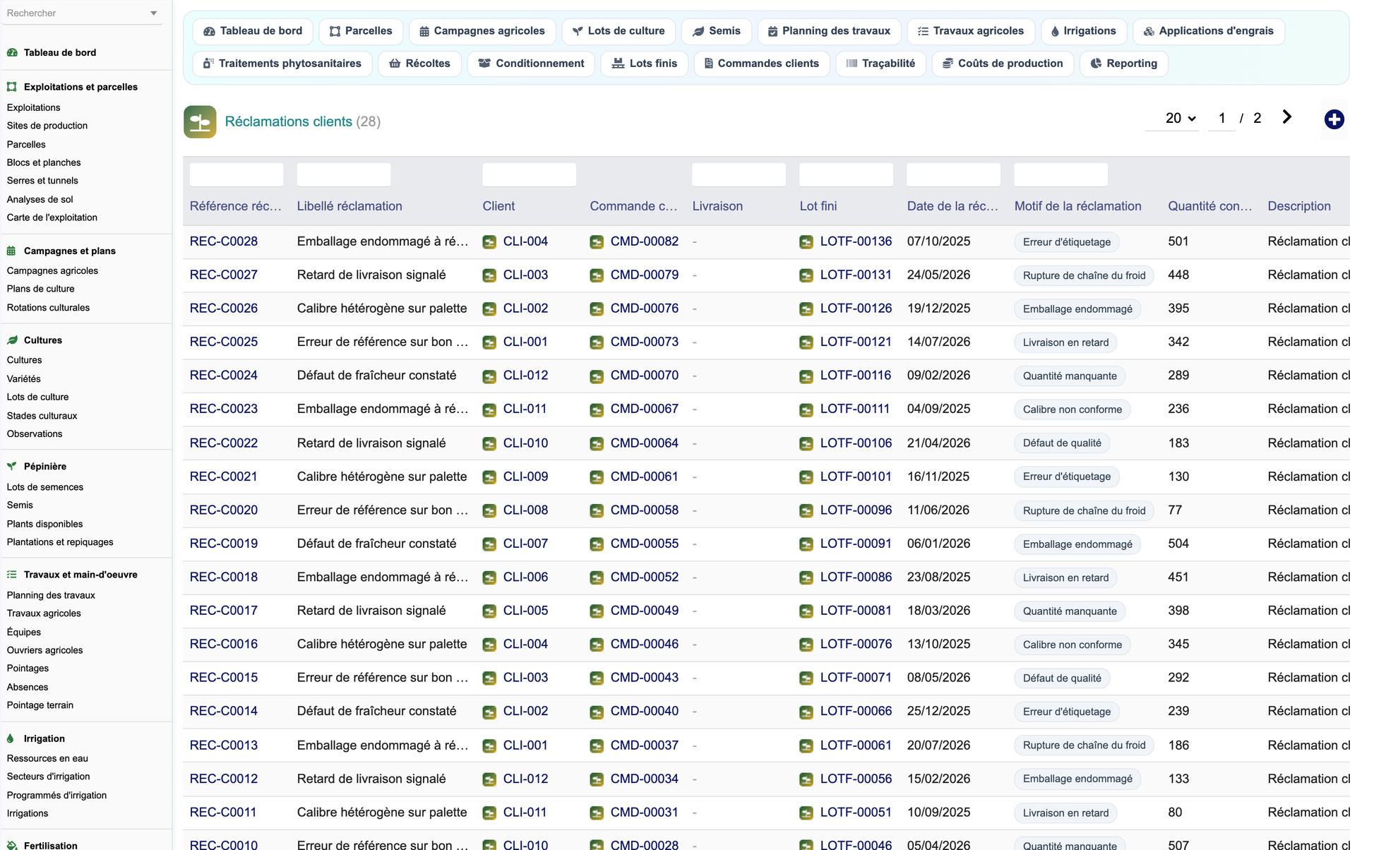 DoliResources - Dolibarr - D5_reclamations